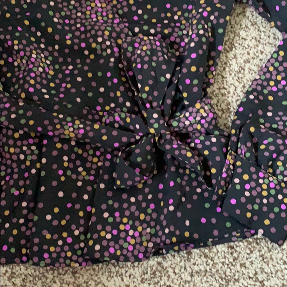 🎉HP🎉 Kate Spade disco dots wrap top - Picture 4 of 7